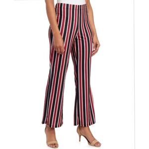 Travel Elements Pants Women’s Sz S Multicolored Stripe Print Stretch Flared Leg